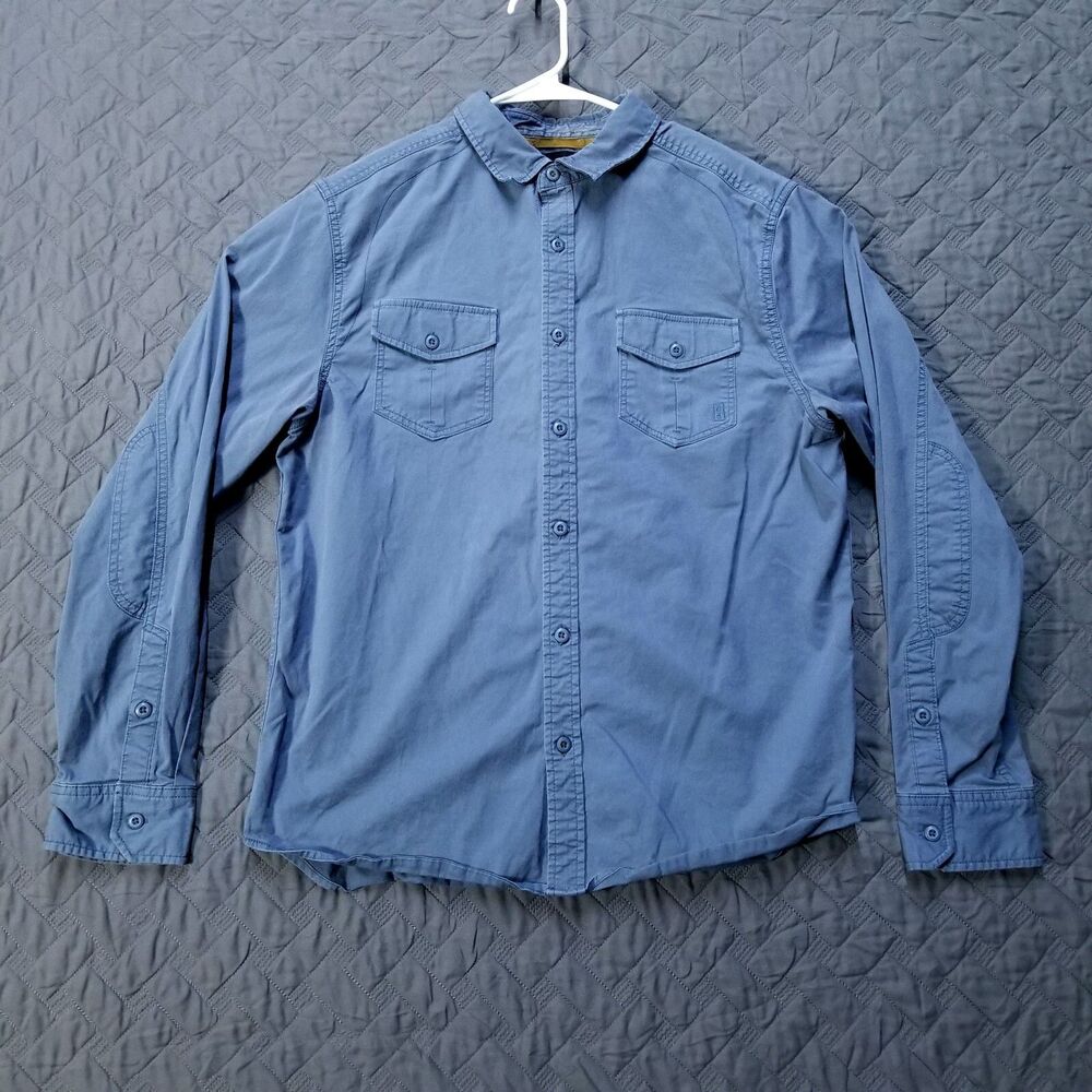 Brothers‎ Sons Shirt Mens M Blue Button Up Long Sleeve Collared Dark Wash